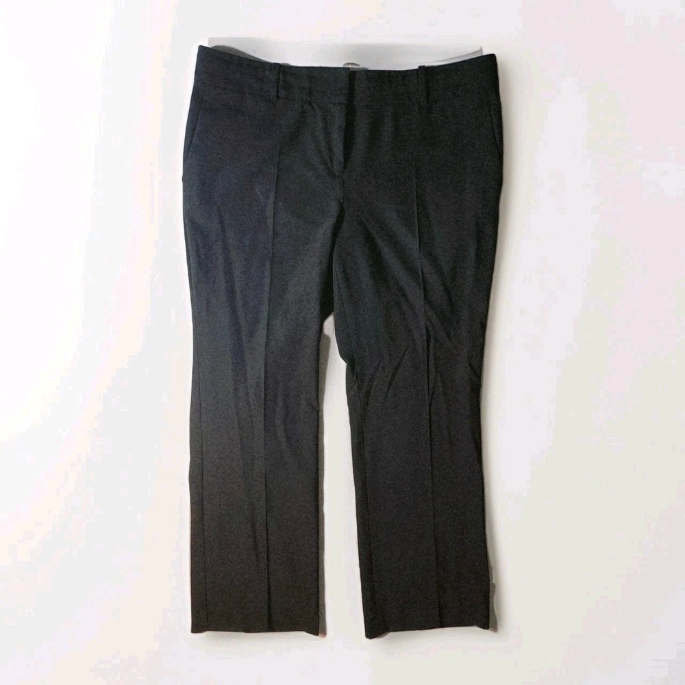 Ann Taylor Petite Devin Fit Dress Pants Black Straight Leg Trousers 10P